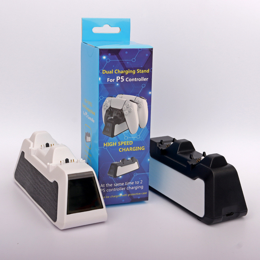 Thích hợp cho PS5 Sạc nhanh tốc độ cao PS5 Bộ sạc tay cầm PS5 Sạc kép PS5 Bộ sạc game cầm tay chơi g