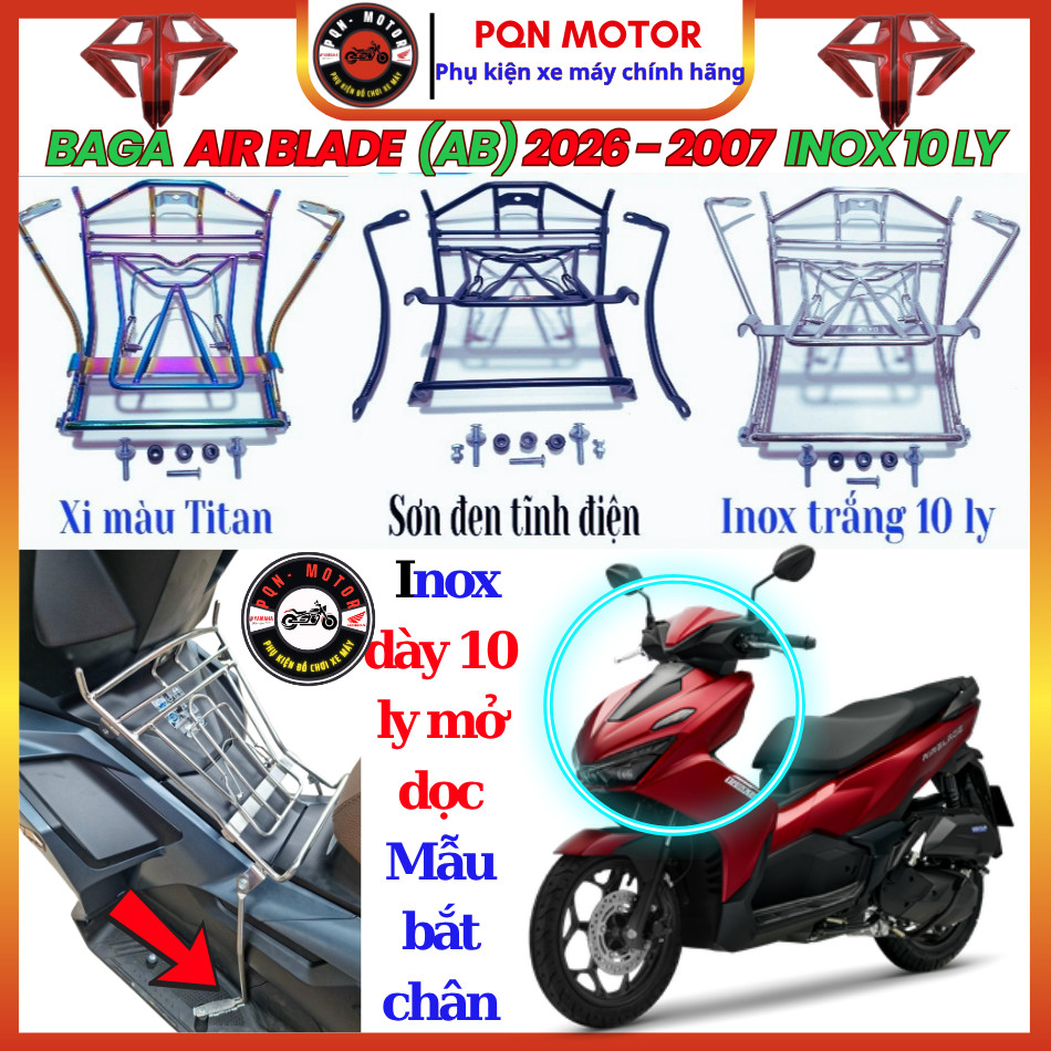 Baga AB 2007 - 2010, AB 2011-2012, AB 2013 - 2019, AB 2020-2022, AB 2023-2025 Inox 10 Ly