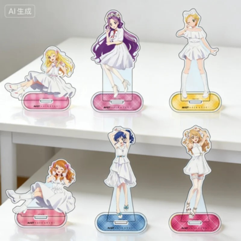 Standee Anime Aikatsu Mô Hình Mica Trang Trí Ichigo Hoshimiya Mizuki Kanzaki Akari Sumire Kaede Quà 