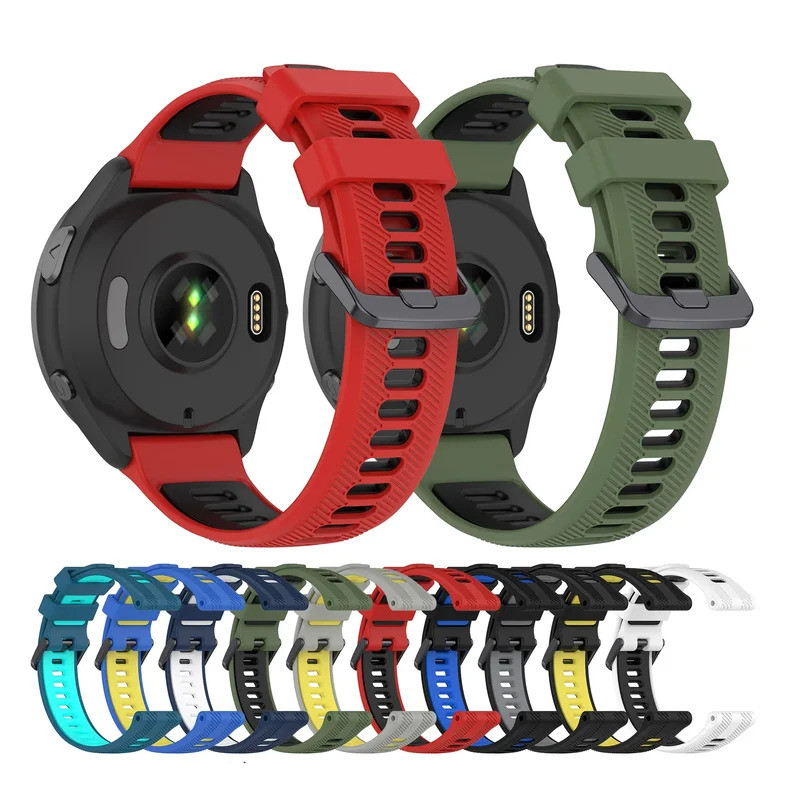 Dây đeo silicon 22mm cho Garmin Forerunner 965 / 955 Dây đeo đồng hồ thông minh cho vòng đeo tay Gar