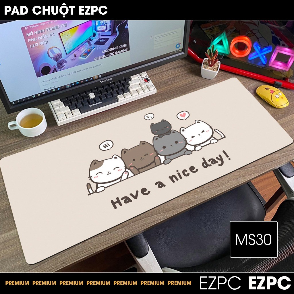 Miếng Lót Chuột, Pad Chuột Cỡ Lớn, Bàn Di Chuột Chơi Game, Lót Chuột MS30  |  | 80x30 - 90x40 KHANHT