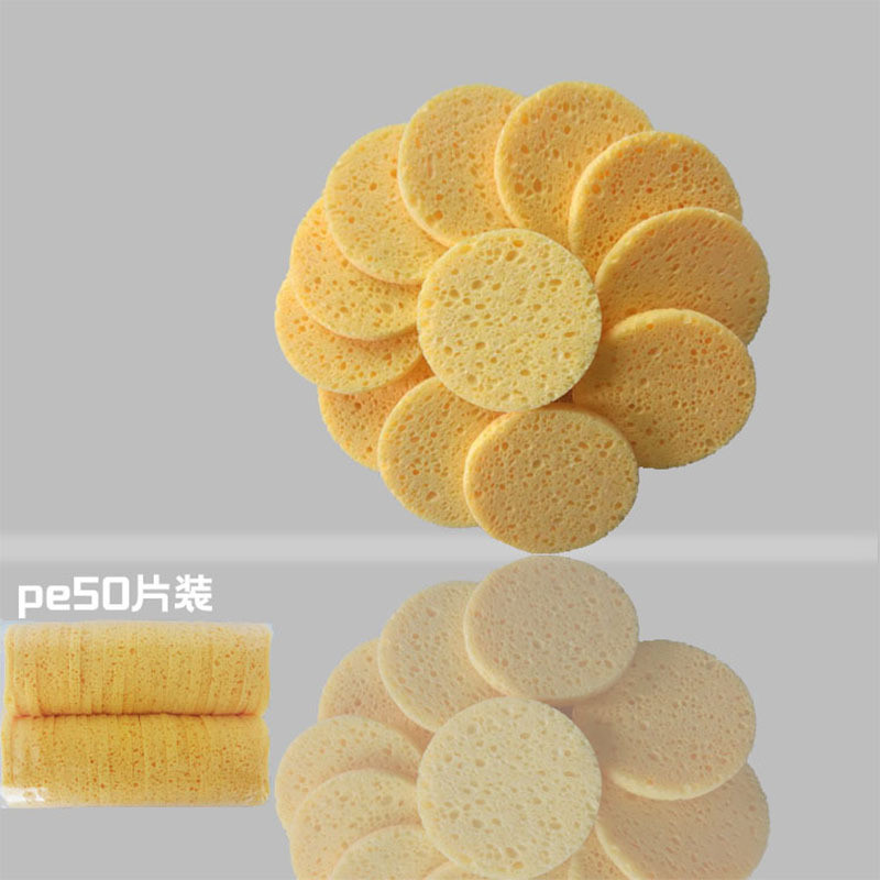 Năm Mươi Miếng Trang Điểm Bông Puff Face Puff Wood Pulp Sponge Wood Pulp Cotton Face Wash Puff Face 