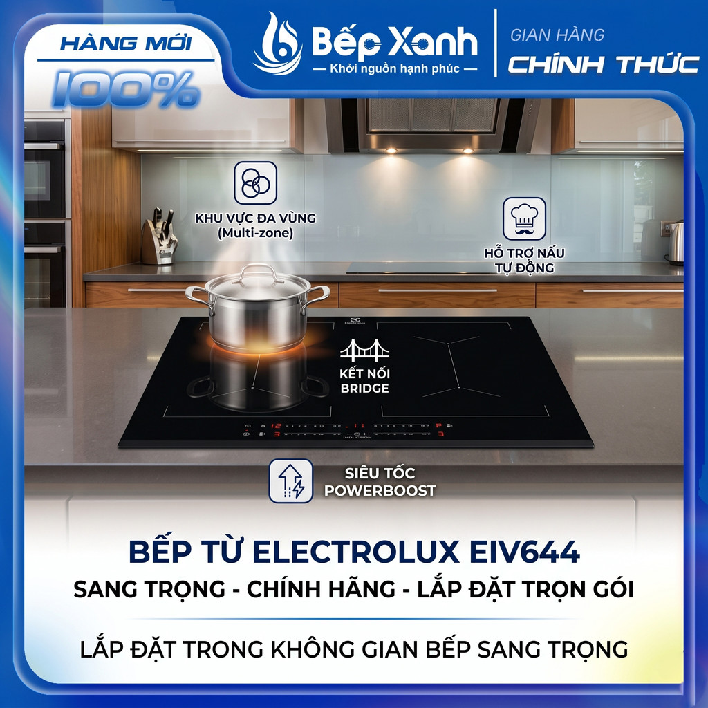 Bếp từ âm 4 vùng nấu Electrolux EIV644 - Chính hãng
