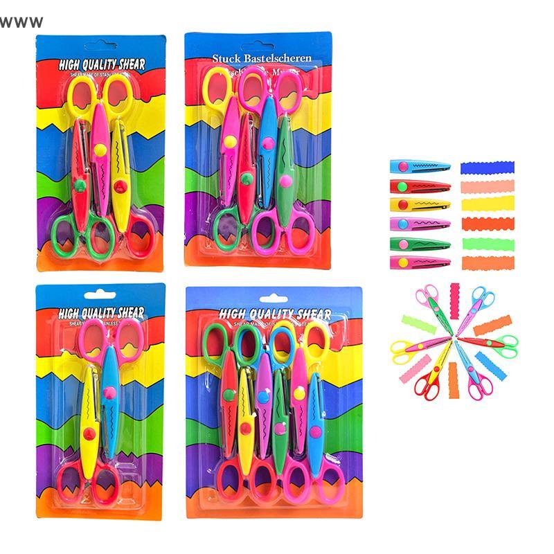 [auz] 6pcs Wavy Pattern Paper Cutter DIY Handmade Tools Kids Gifts