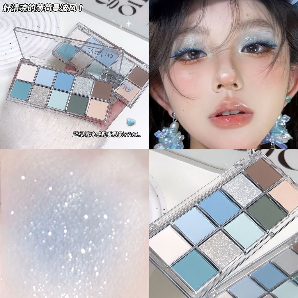 son Mint Mambo Bảng phấn mắt bạc hà Mambo Ten Color Clear Gentle Pure Desire