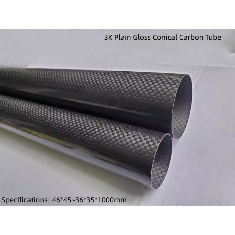 Ống cuộn Carbon hình nón (7,5mm – 56mm) | Tùy chọn ống ren & đuôi nón