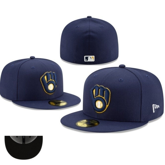 Mũ 59FIFTY Chính Thức Milwaukee Brewers Màu Navy