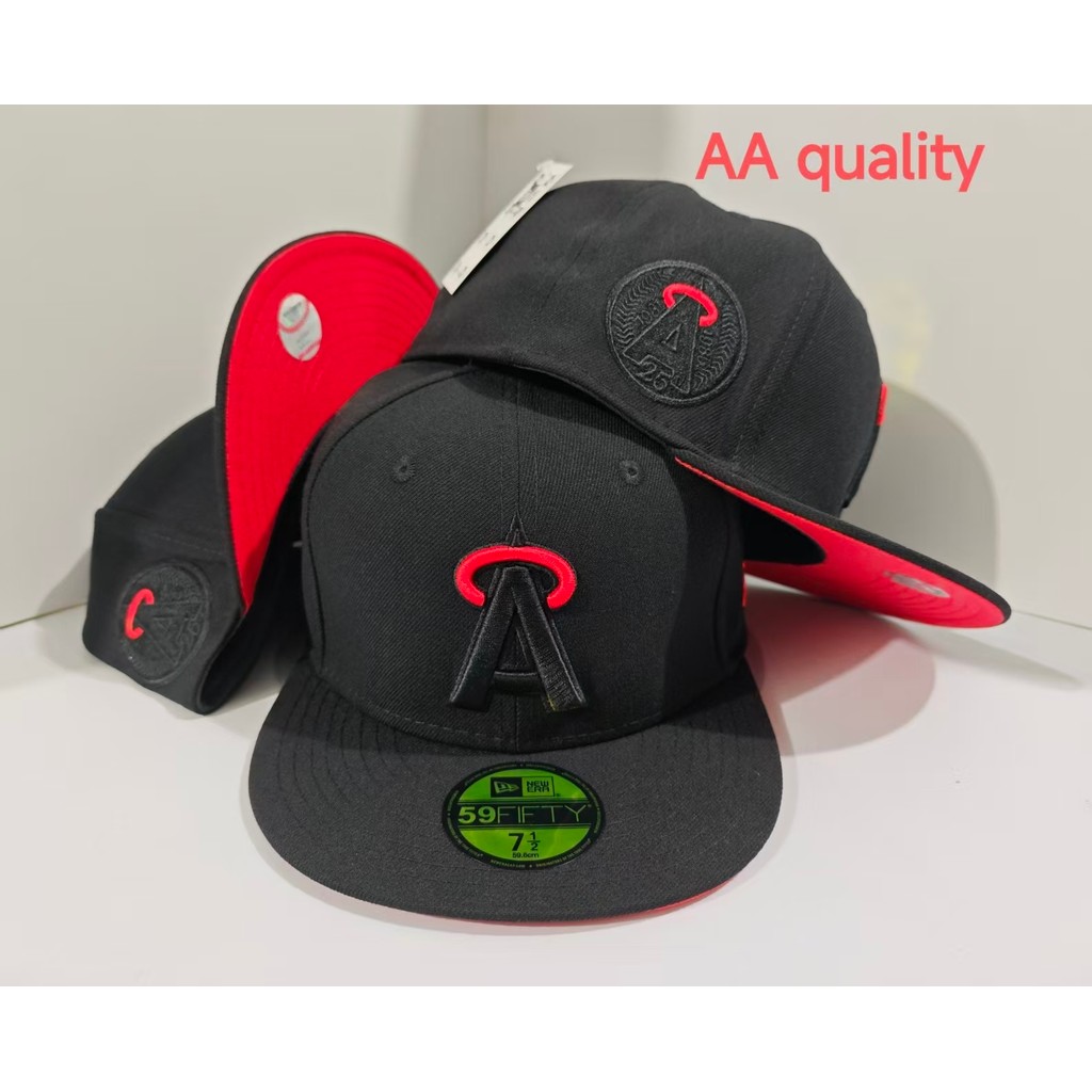 Mũ Bóng Chày Los Angeles Angels Kỷ Nguyên Mới, Chất Lượng Cao 59Fifty, Màu Đen, Anti-SUN MLB