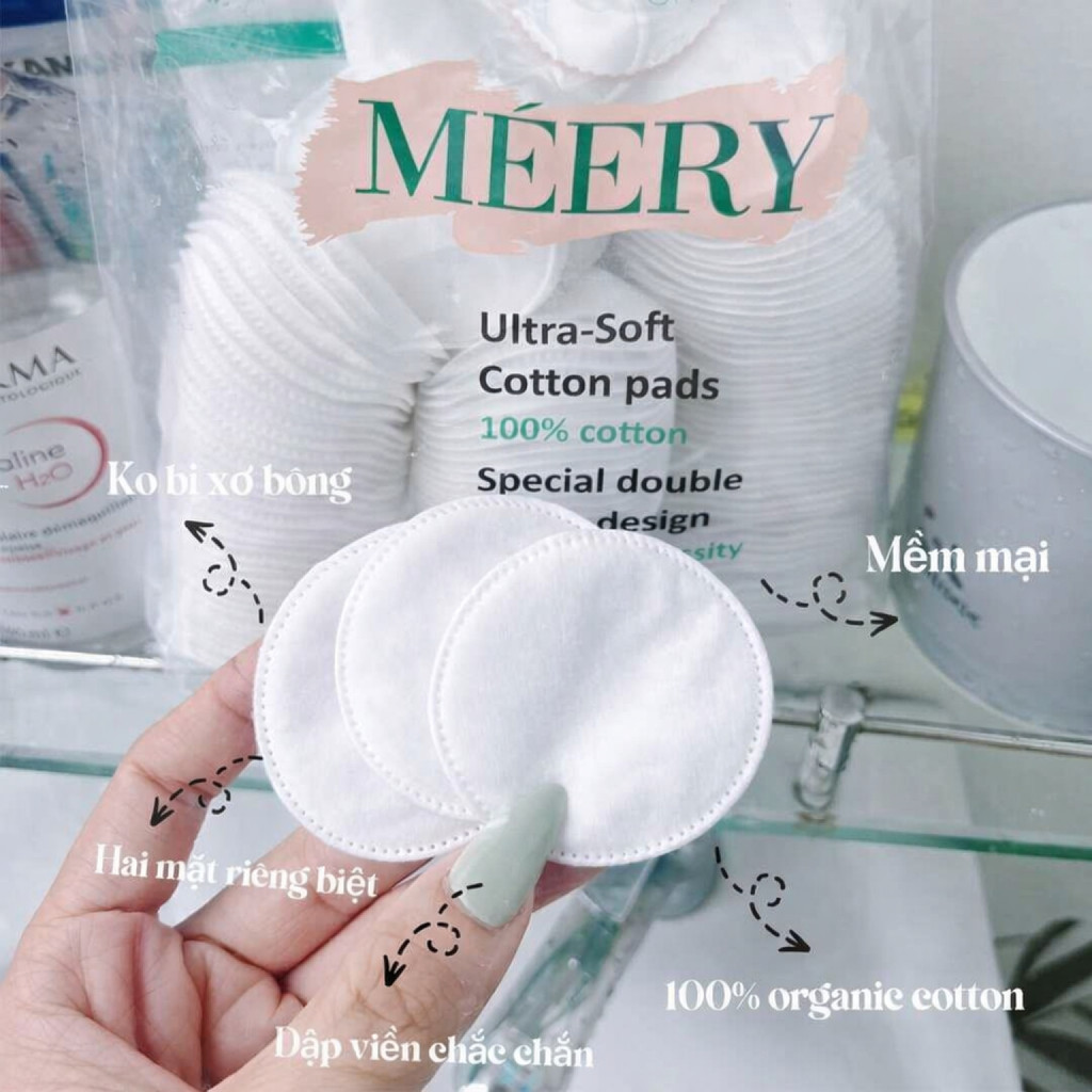 Bông Tẩy Trang MÉERY Chính Hãng, Bông Tẩy Trang Meery 205 Miếng 100% Cotton Pads | BigBuy360 - bigbuy360.vn