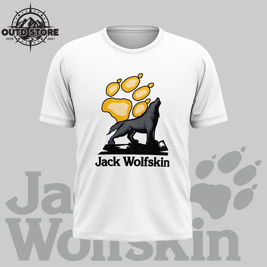 011 Vb Jack Wolfskin Áo thun Baju Jack Wolfskin (Áo thun sợi nhỏ) Áo thun ngoài trời Áo thun đi bộ đ