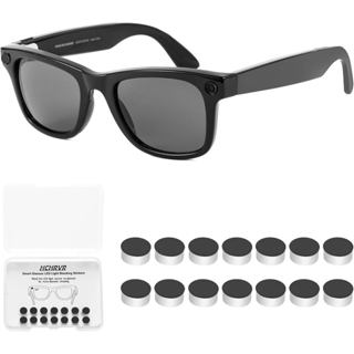 Miếng dán chặn ánh sáng LED Tương thích với Ray Ban Meta Wayfarer / Skyler / Headliner (Gen 2) & Phụ kiện kính thông minh Oakley Meta HSTN, Vỏ đèn đen có thể chống dính thấp S