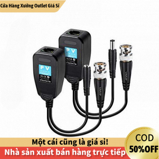 【COD】Video balun tích hợp nguồn 2Mp, kết nối RJ45 - Thiết bị chuyển đổi tín hiệu chống nhiễu, dành c