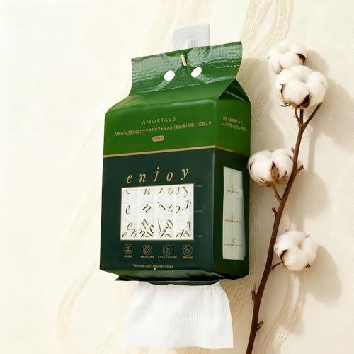 [AMORTALS] 180 pieces fluffy extra thick disposable face towels OEKO-TEX certified face wash towels 