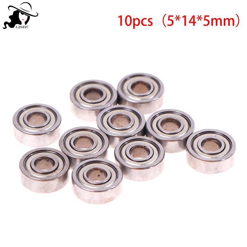 LISHU 10 chiếc 5 * 14 * 5mm rãnh sâu hình cầu thép carbon thu nhỏ vòng bi 605ZZ th