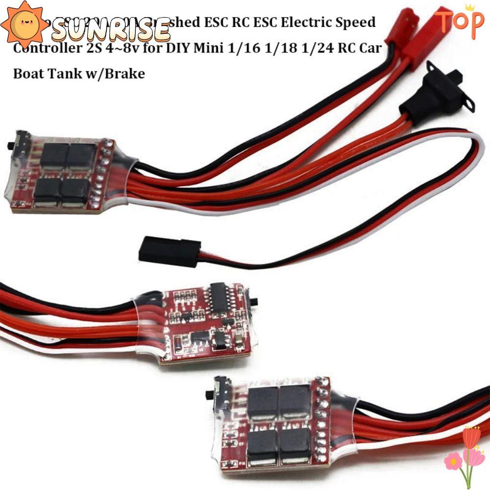 Bàn chải SUNRISE Micro ESC 20A 30A, Bộ điều khiển tốc độ điện ESC RC ESC 2S 4 ~ 8v, Bình thuyền 10A 