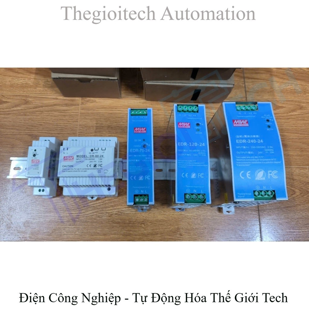 Bộ Nguồn cài ray MWP 5V/12V/24V GIÁ TỐT DR-60-24 HDR-30 HDR-60 HDR-15 HDR-100 24V 12V 5V CHUYỂN nguồ