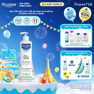  Sữa Tắm Gội Cho Trẻ Sơ Sinh & Em Bé Da Thường Mustela 750ml 