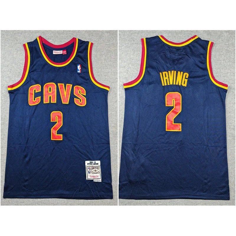 Áo đấu retro jersey bóng rổ lưới thể thao Cavaliers Irving số 2, thêu