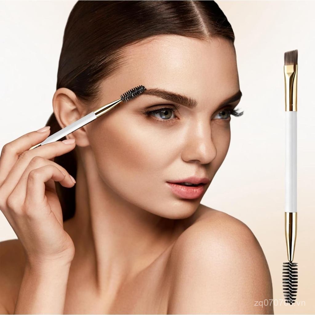 Bộ cọ lông mày hai đầu Bộ dụng cụ trang điểm hình ống tròn góc hai đầu để định hình và chi tiết chín