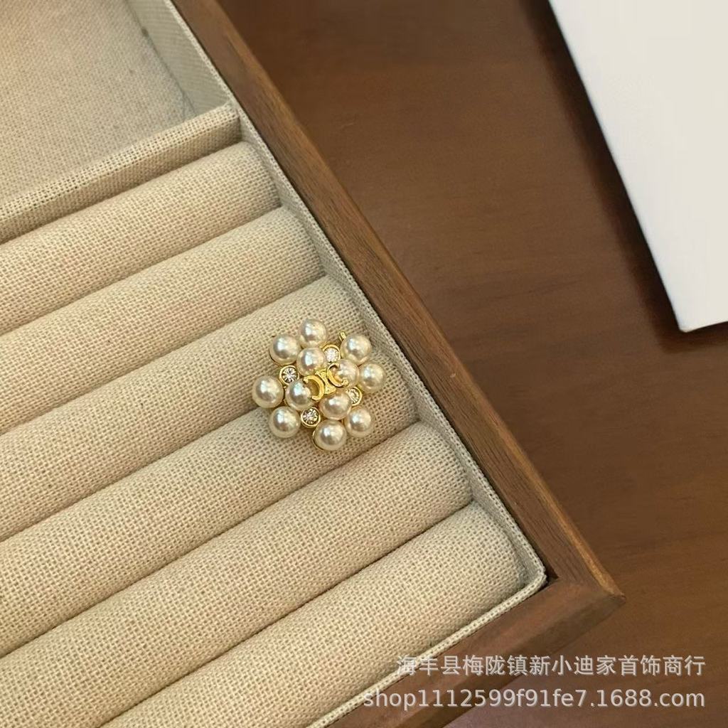 CEL# New gold Pearl Earrings for Women High-end Luxury Hair Clip Brooch for Women