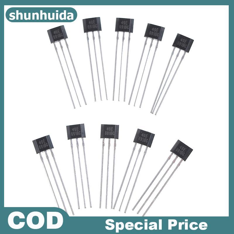 Shunhuida 10 chiếc Hall element 49E OH49E SS49E Cảm biến tuyến tính Cảm biến Hall VN