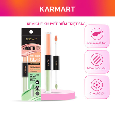 Kem Che Khuyết Điểm Hiệu Chỉnh Màu Da BROWIT SMOOTH UP COLOR CORRECTOR 1.5G+1.5G