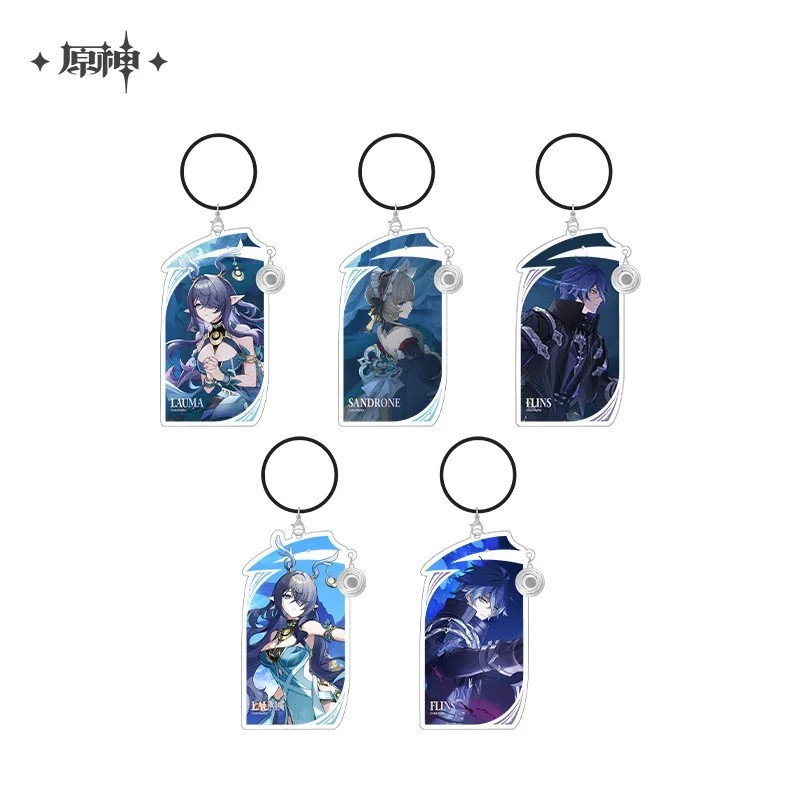 Móc khóa Acrylic Genshin Impact nhân vật Lauma Sandrone Flins mô hình anime standee trang trí treo b