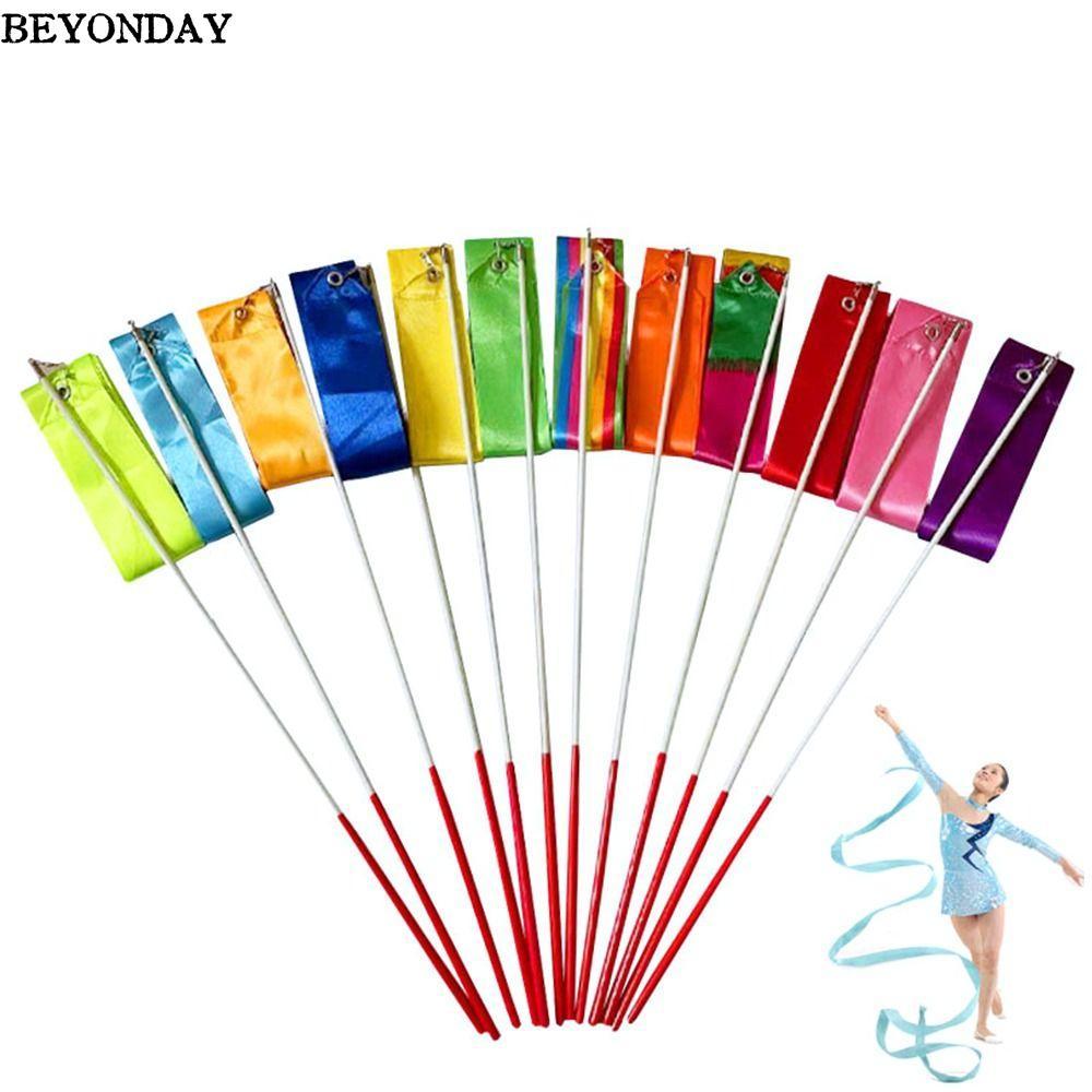 BEYONDAY Dance Ribbon 4 mét Streamer Twirling Rod Đồ chơi trẻ em Nhảy múa