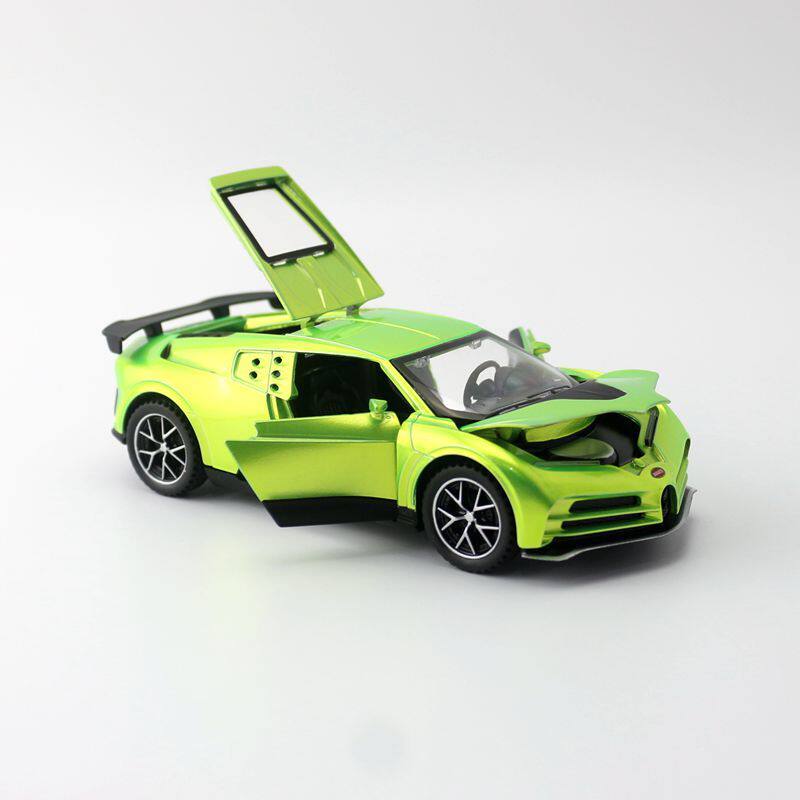 JKM 1 / 32 Bugatti EB110H Rồng Trắng Centodieci Xe Thể Thao Âm Thanh Và Cửa Ánh Sáng Mở Hợp Kim Diec