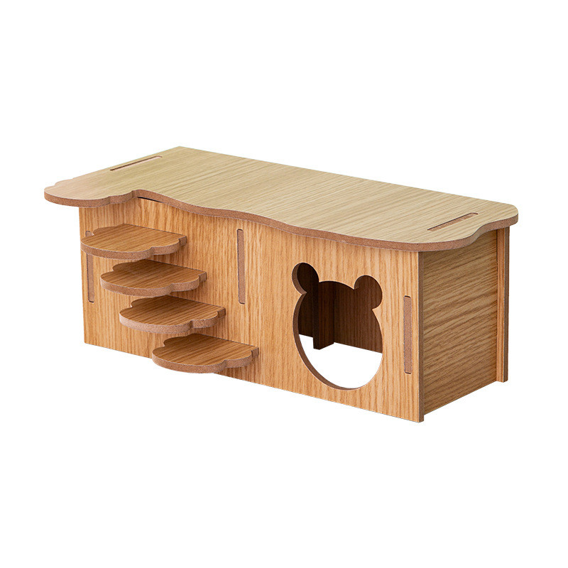 Wooden Hamster Hideout Funny Small Pet Habitat House