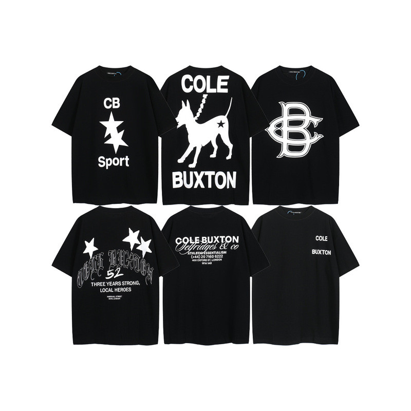 Áo Thun Nam Tay Ngắn Cole Buxton London - Logo Bạc Hồng Nổi Bật