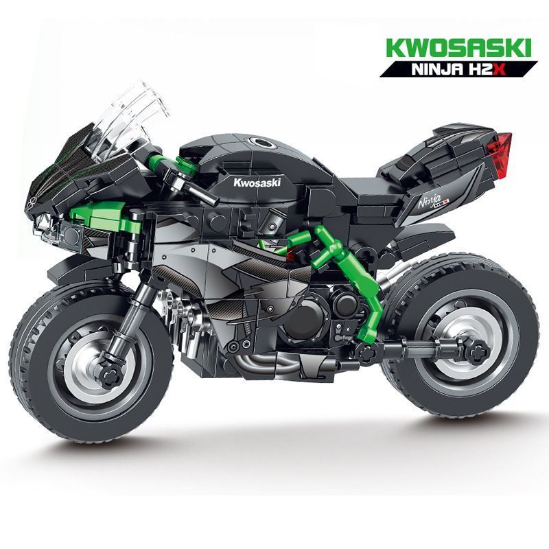 Tương thích LEGO - Khối Xây Dựng Mô Hình Xe Máy Kawasaki H2R dành cho Bé Trai 8-12 Tuổi