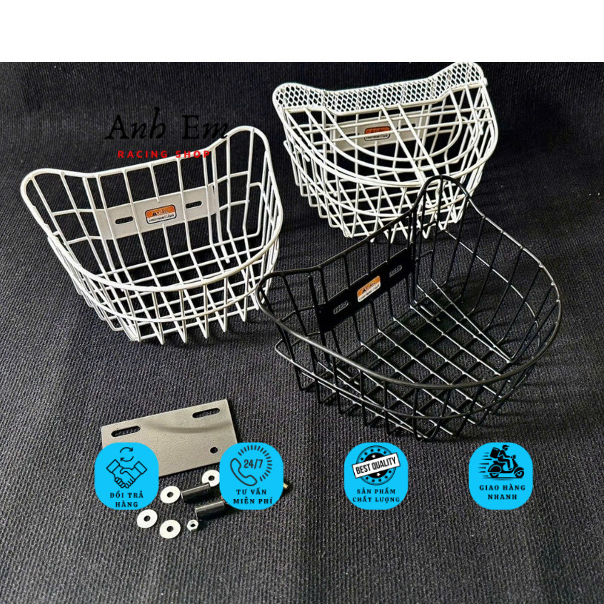 Rổ Scoopy Kiểu Thái Tròn Cho xe máy Scoopy Các Đời 2014 - 2025