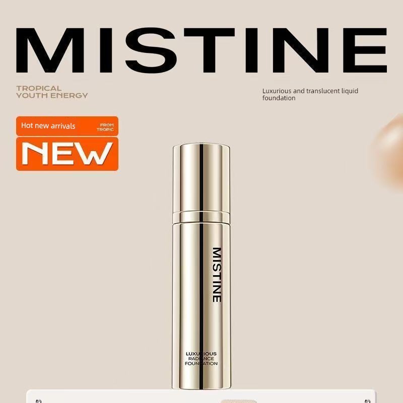 Mistine Mistine Dưỡng Ẩm Sang Trọng Kem Nền Dạng Lỏng Hỗn Hợp Khô Da Dầu Dưỡng Ẩm Che Khuyết Điểm Án