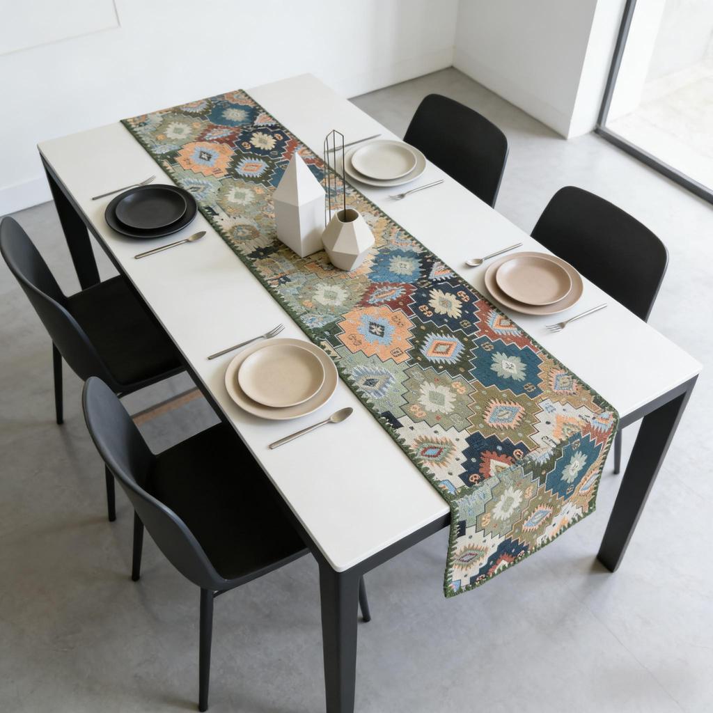 Table Runner Modern Table Runner Coffee Table Runner Bắc Âu Home Table Runner, Farmhouse Jacquard Co