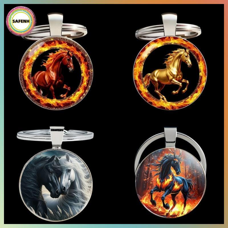 Vòng chìa khóa ngựa lửa SAFENH 2D - Bapa Bag Charm cho quà tặng Giáng sinh & Năm mới VN