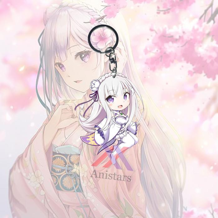 Gantungan Kunci Re Zero Emilia - Ganci - Key Chain - Souvenir
