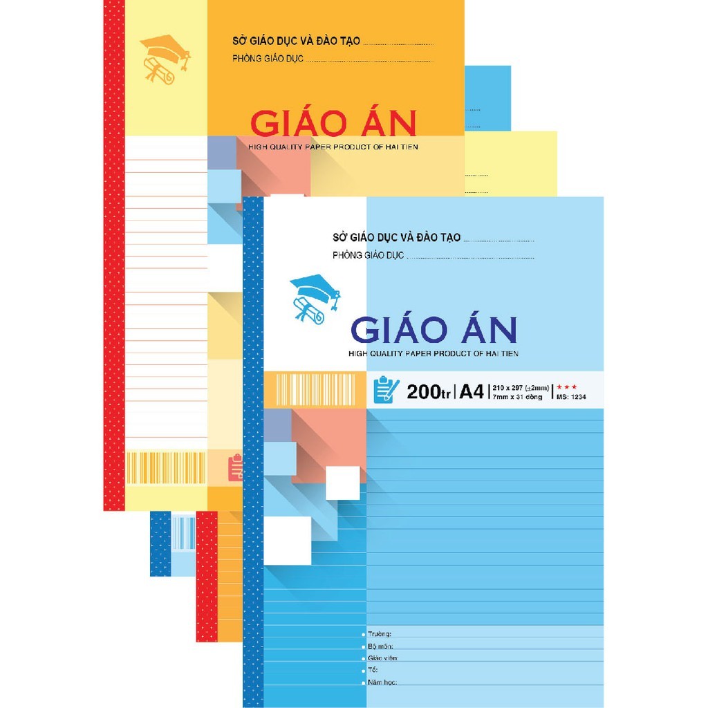 Sổ  ghi chép kế toán / Sổ giáo án A4 200tr - 300tr Hải Tiến