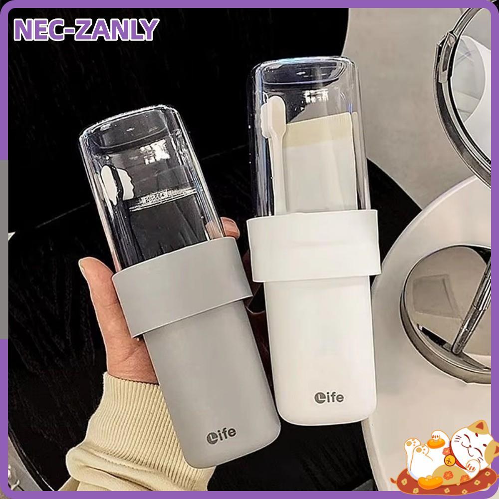 Cốc nước súc miệng NEC-ZANLY, Cốc đựng bàn chải đánh răng du lịch 2In1, Hộp đựng bàn chải đánh răng 