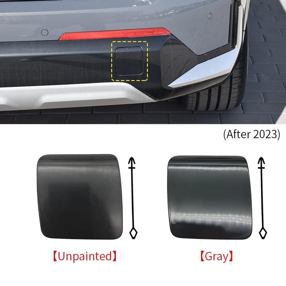 Dành Cho Xe BMW U11 U12 Xe Phía Sau Ốp Lưng Kéo Móc Bao Nắp Phụ Kiện Màu Đen Cho Xe BMW X1 2023-2025