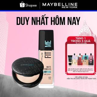   Bộ trang điểm  Kem Nền Mịn Nhẹ Kiềm Dầu Fit Me 30ml và Phấn Phủ Kiềm Dầu Chống Nắng 16H Fit Me Maybelline New York 6g 