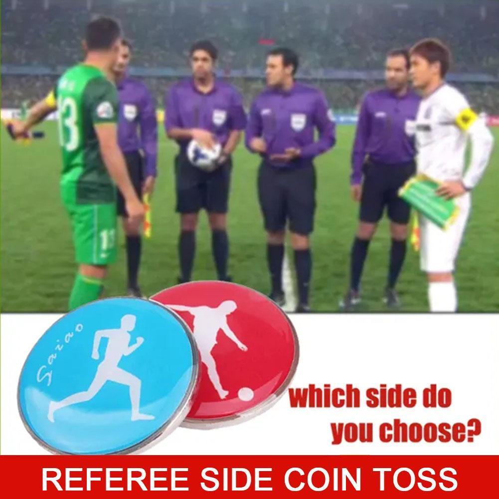 Trận đấu tập bóng đá di động Trọng tài Flip Side Cup Toss Coin Pick Tool Soccer C9n4