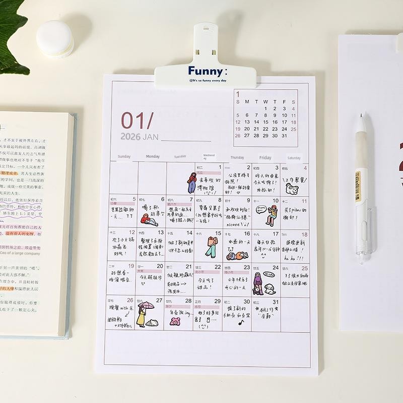 lịch treo tường lịch treo tường 2026 Lịch đơn giản 2026, đếm ngược, đếm ngược, đếm ngược, sổ tay, sổ