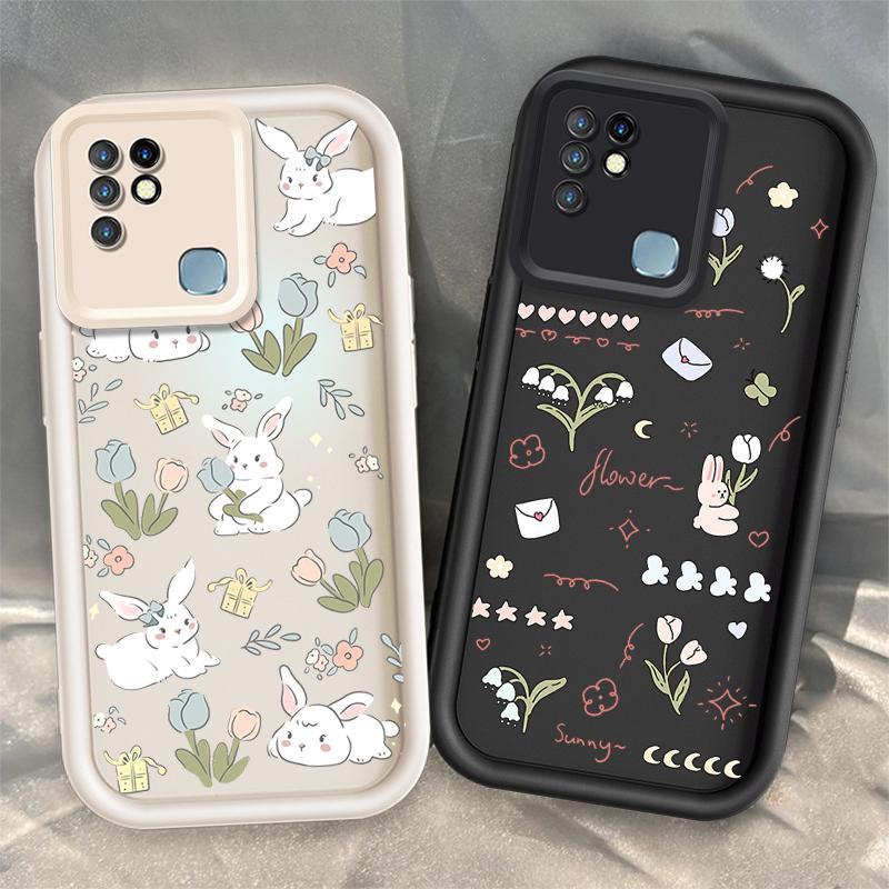 Vỏ Cho Infinix HOT 9Play HOT 10Play HOT 11Play Phim Hoạt Hình Dễ Thương Silicon Thỏ Hoa Chống Sốc