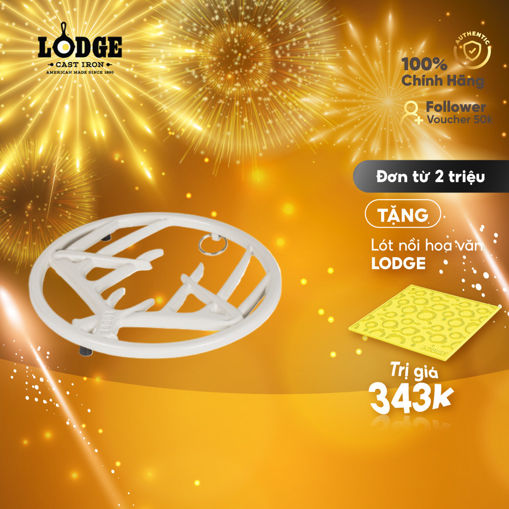 Lodge - Miếng lót nồi Antler màu trắng