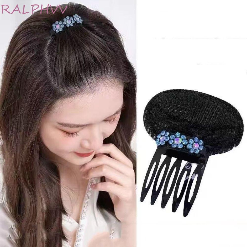 RALPHVV Puff Hair Head Cushion, Invisible Braid DIY Hair Styling Tool, Pluffy Sponge Hair Clip Flowe