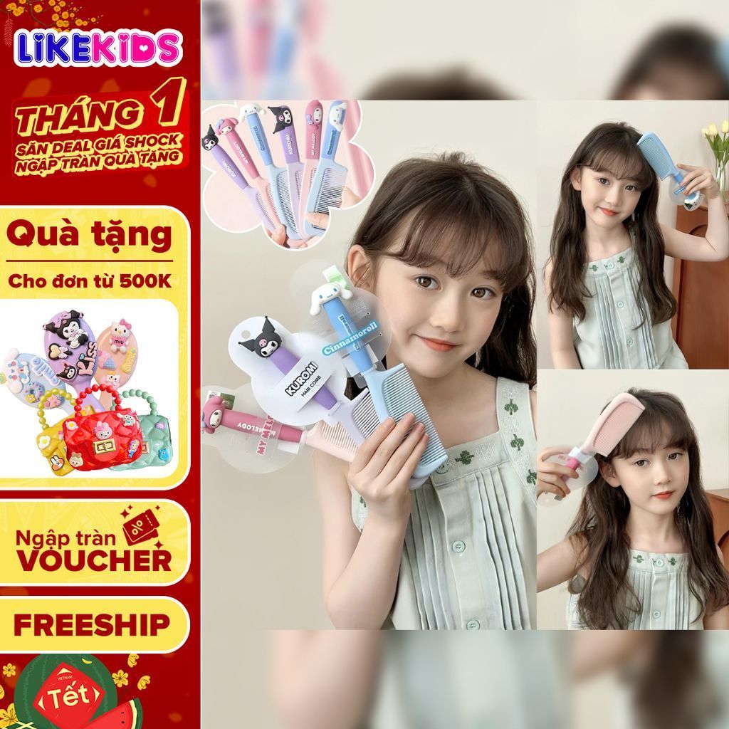LƯỢC cho bé gái hoạ tiết dễ thương LikeKids