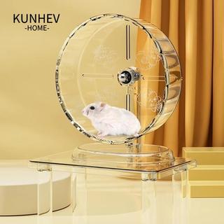 Bánh xe tập thể dục thú cưng KUNHEV 1pc​, Im lặng Dễ dàng tháo rời Bánh xe chạy bộ Hamster, Phụ kiện đồ chơi tập thể dục mở rộng trong suốt dành cho thú cưng