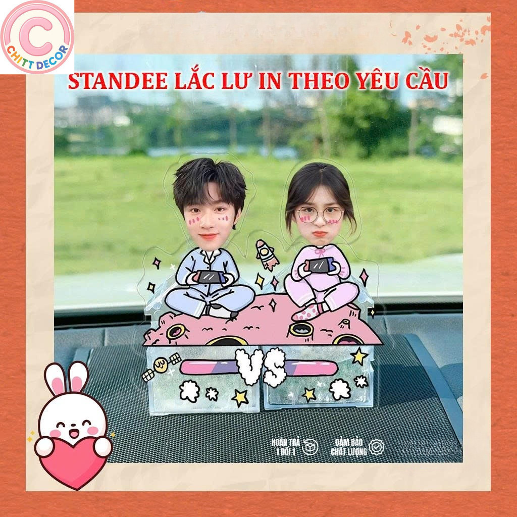 Mô Hình Standee Lắc Đầu In Theo Yêu Cầu, Standee Lắc Đầu Ghép Mặt Mica Chibi Dễ Thương Cute in theo 