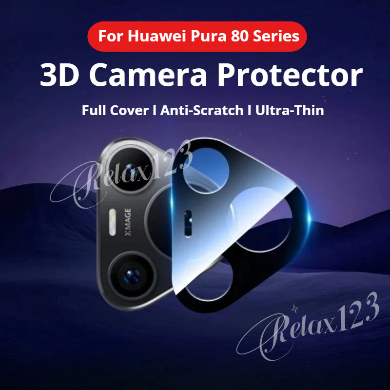 1 / 2 / 3 Miếng Dán Bảo Vệ Ống Kính Máy Ảnh Cho Huawei Pura 80 Pro + 5G 2025 3D Ống Kính Cường Lực K